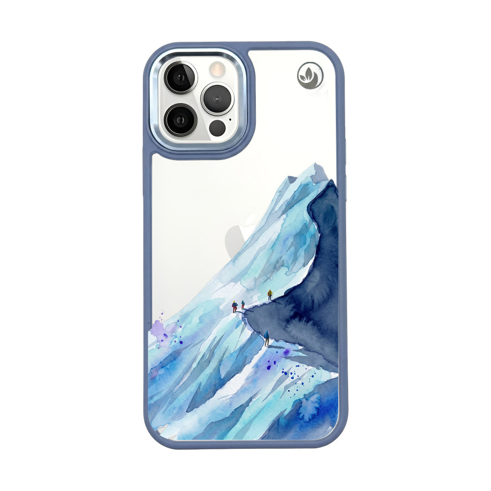 Nachhaltige Handyhülle iPhone 12 pro / iPhone 12 Mountainblue — Vorderseite
