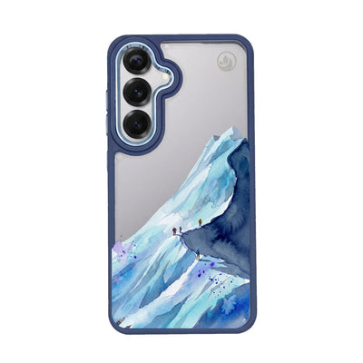 Samsung S24 Hülle - Wanderung blau - "mountainblue" - nachhaltig