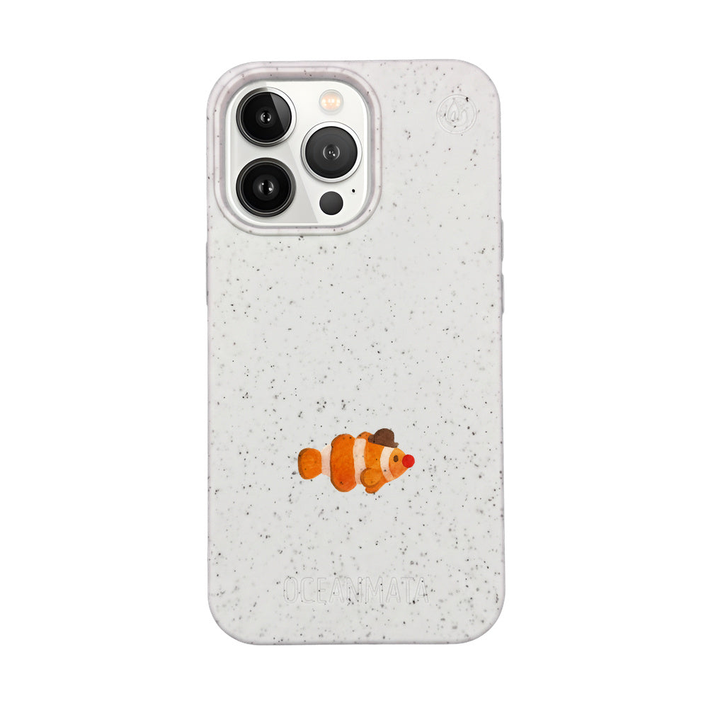 iPhone 13 Pro Max Case - Clownfish White - "Mr. Clown-Fish" - Sustainable