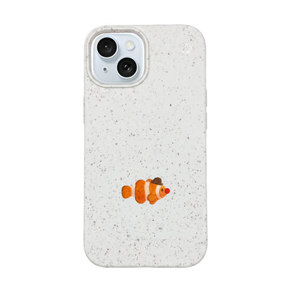 iPhone 15 Case - Clownfish White - "Mr. Clown-Fish" - sustainable