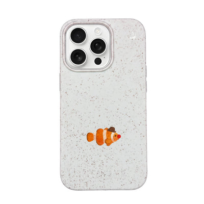 iPhone 16 Pro Max Case - Clownfish White - "Mr. Clown-Fish" - Sustainable