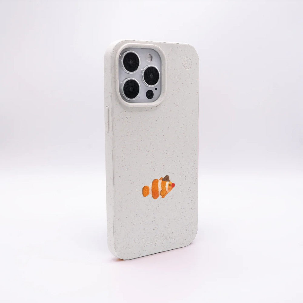iPhone 17 Pro Max Case - Clownfish White - "Mr. Clown-Fish" - sustainable