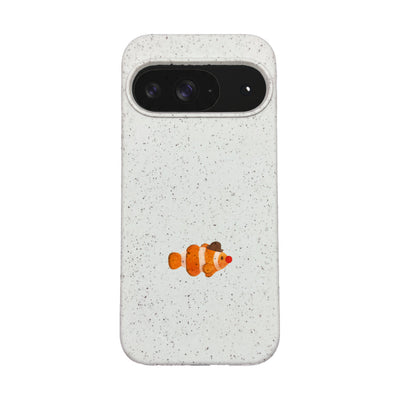 Google Pixel 9 / 9 Pro Case - Clownfish White - "Mr. Clown-Fish" - sustainable