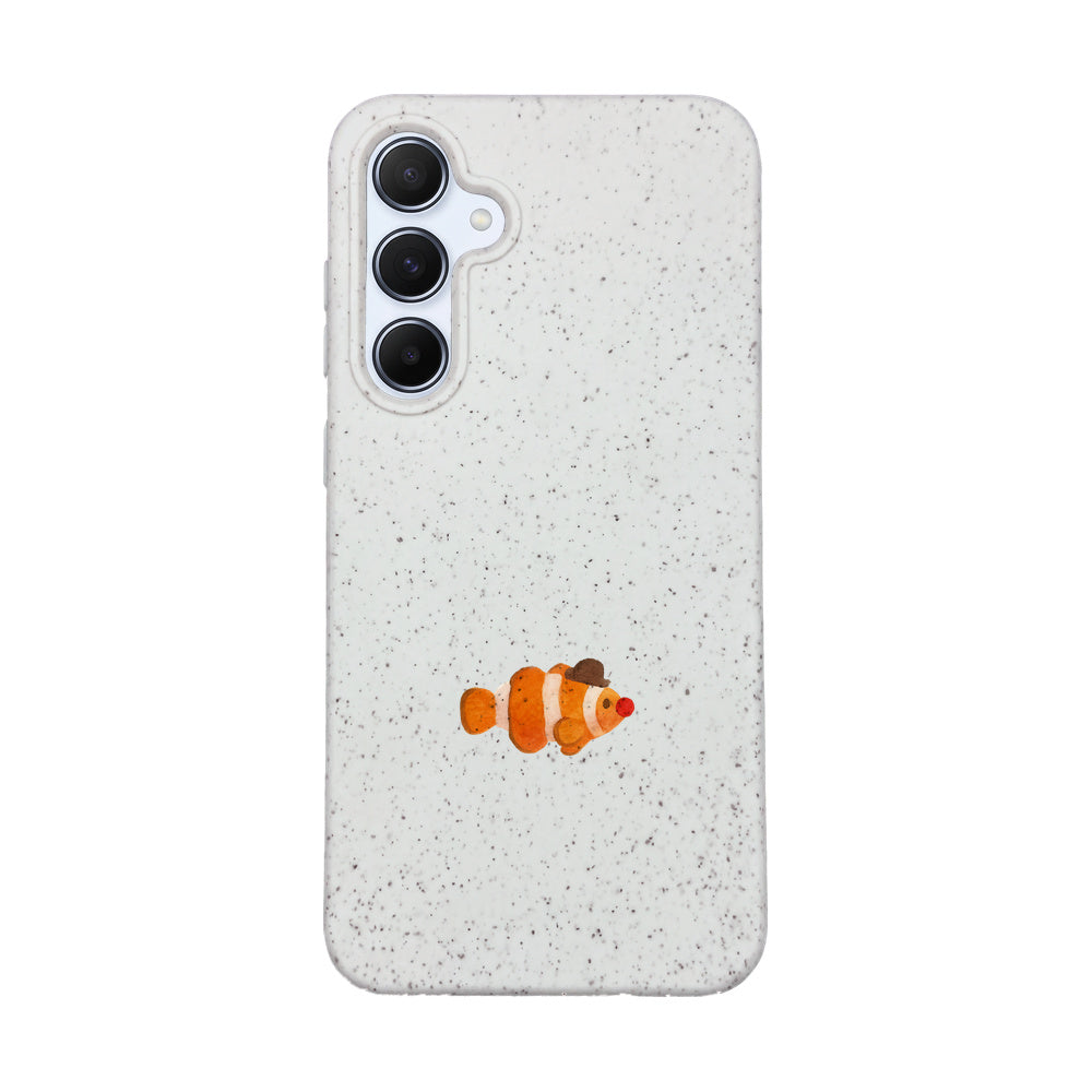 Samsung A55 Case - Clownfish White - "Mr. Clown-Fish" - sustainable