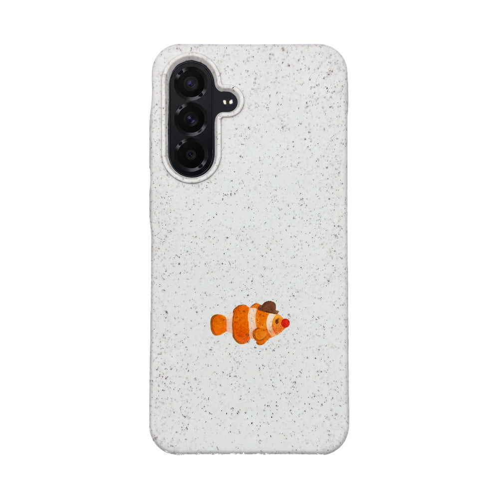 Samsung A56 Case - Clownfish White - "Mr. Clown-Fish" - sustainable
