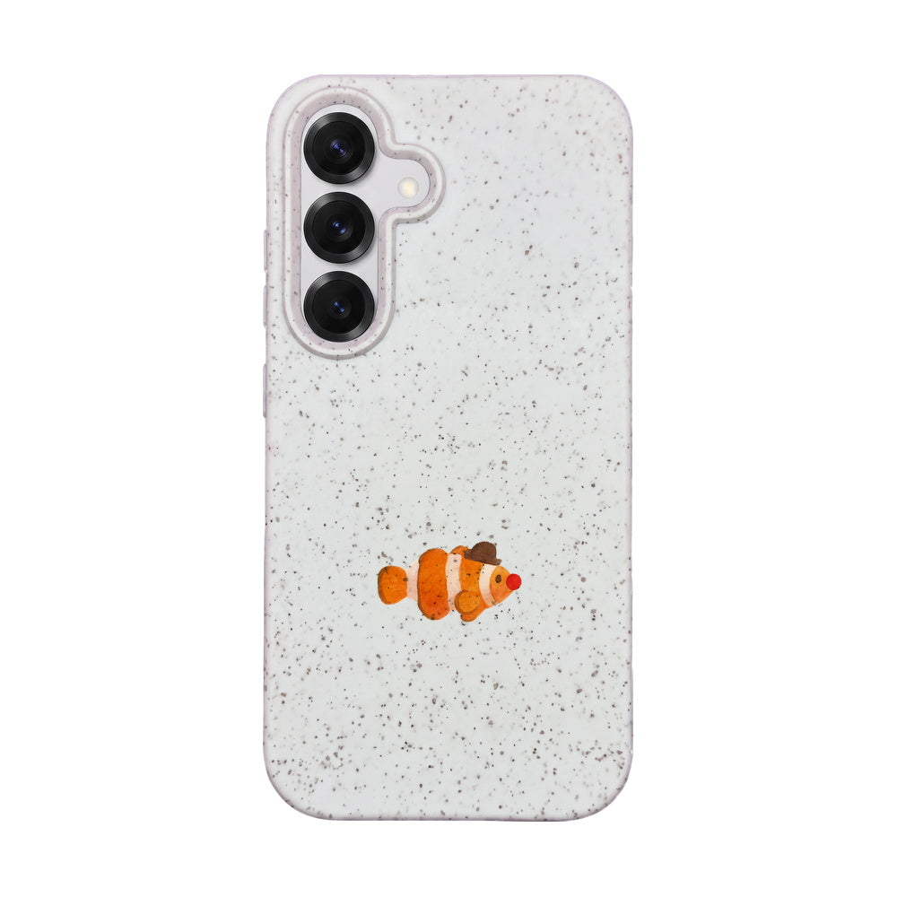 Biologisch abbaubare Handyhülle Samsung S25 Mrclownfish — kompostierbar — Vorderseite
