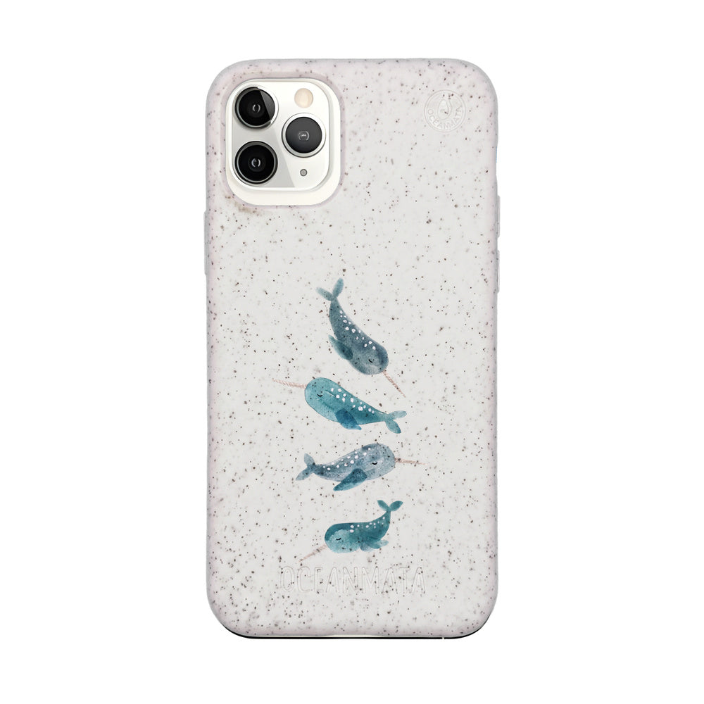 Biologisch abbaubare Handyhülle iPhone 11 pro Narwhal — kompostierbar — Vorderseite