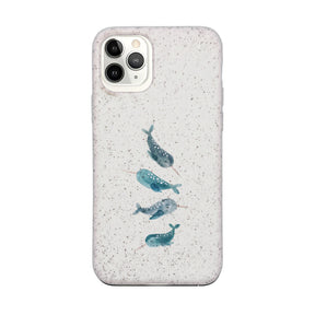 Biologisch abbaubare Handyhülle iPhone 11 pro Narwhal — kompostierbar — Vorderseite