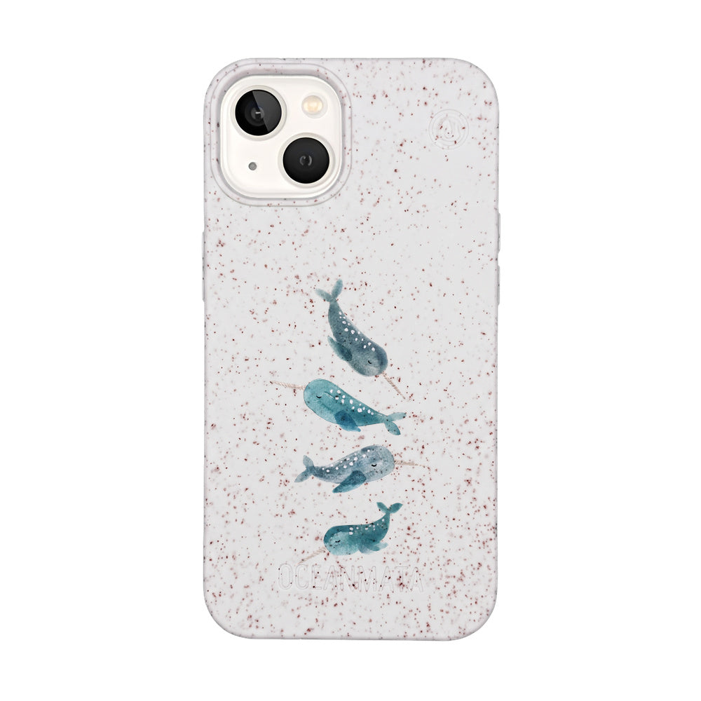 Biologisch abbaubare Handyhülle iPhone 13 Narwhal — kompostierbar — Vorderseite