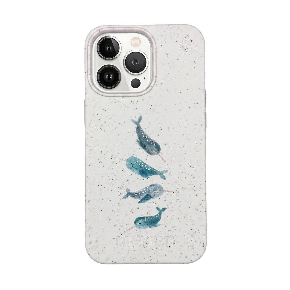 Biologisch abbaubare Handyhülle iPhone 13 pro Narwhal — kompostierbar — Vorderseite