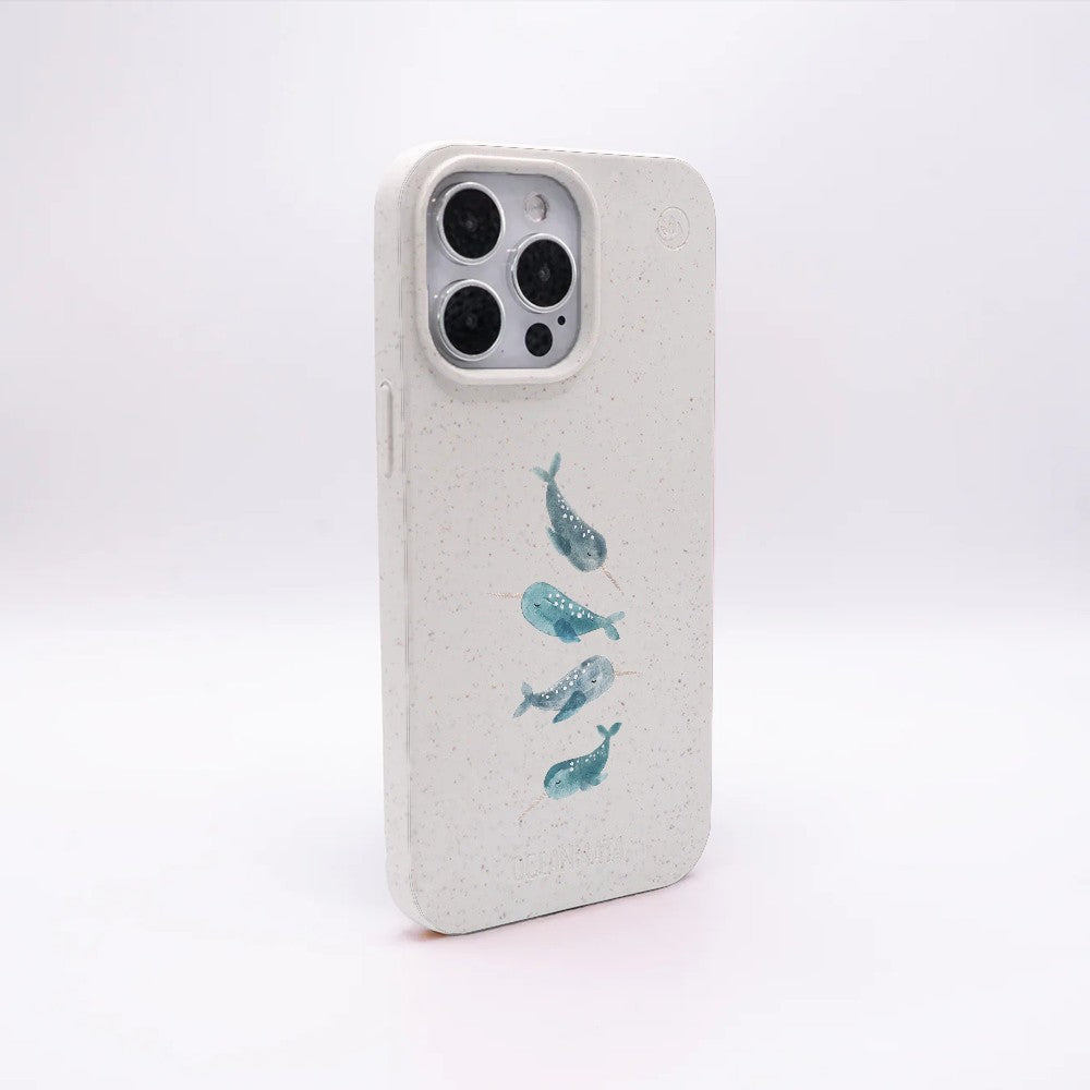 Biologisch abbaubare Handyhülle iPhone 13 pro Narwhal — kompostierbar — Rückseite