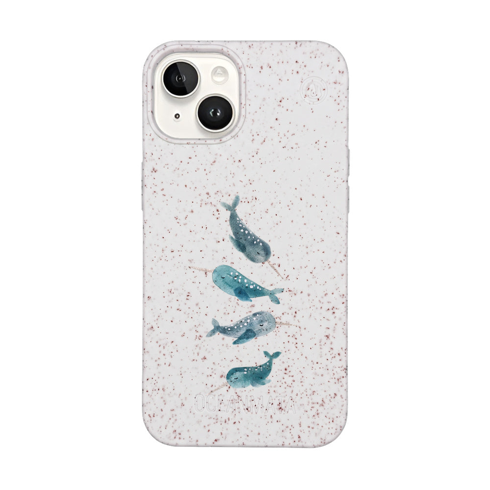 Biologisch abbaubare Handyhülle iPhone 14 Narwhal — kompostierbar — Vorderseite