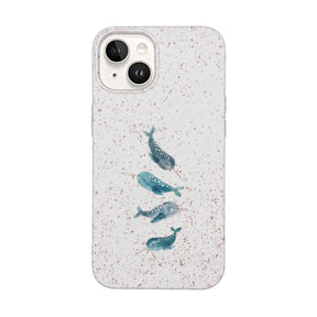 Biologisch abbaubare Handyhülle iPhone 14 Narwhal — kompostierbar — Vorderseite