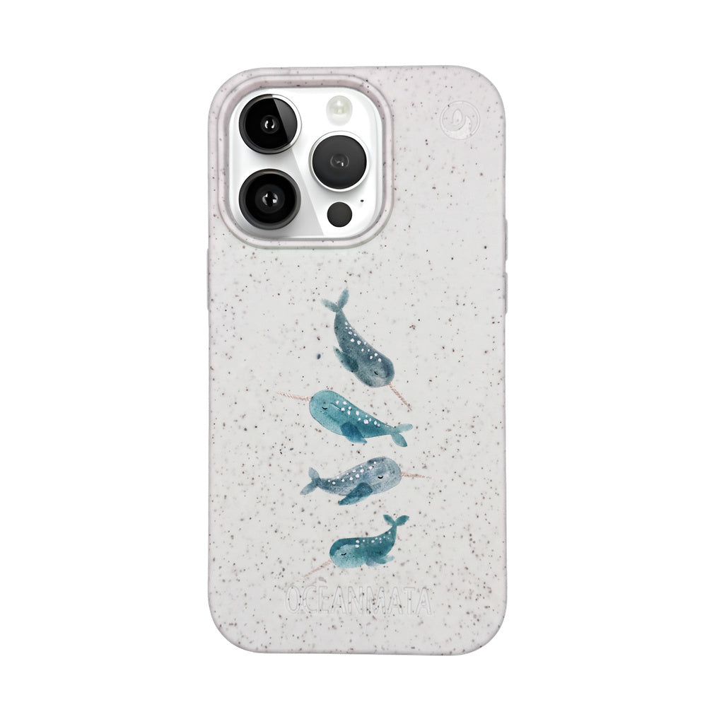 Biologisch abbaubare Handyhülle iPhone 14 pro Narwhal — kompostierbar — Vorderseite