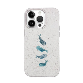 Biologisch abbaubare Handyhülle iPhone 14 pro Narwhal — kompostierbar — Vorderseite