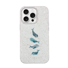 Biologisch abbaubare Handyhülle iPhone 16 pro max Narwhal — kompostierbar — Vorderseite
