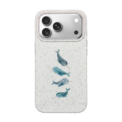 iPhone 17 Pro Max Case - Narwhal White - "Narwhale" - Sustainable