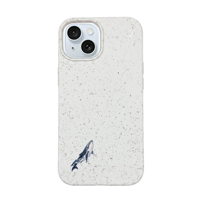 iPhone 15 Case - Humpback Whale White - "OceanLullaby" - sustainable