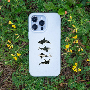 Biologisch abbaubare Handyhülle iPhone 16 pro Orcafamily — kompostierbar — Bonus