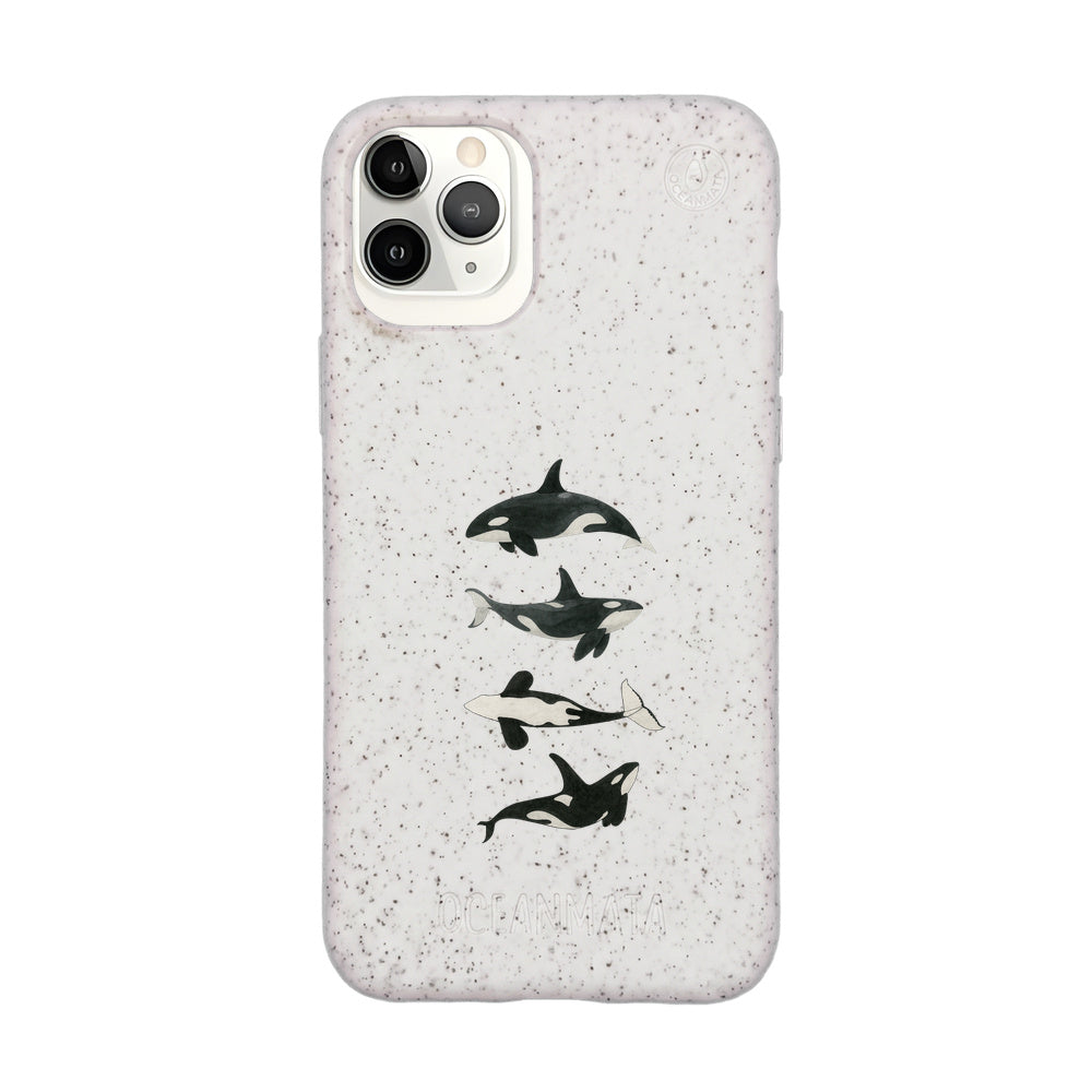 iPhone 11 Pro Case - Orca white - "OrcaFamily" - sustainable