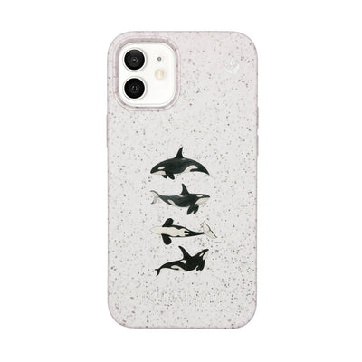 iPhone 12 mini Case - Orca white - "OrcaFamily" - sustainable
