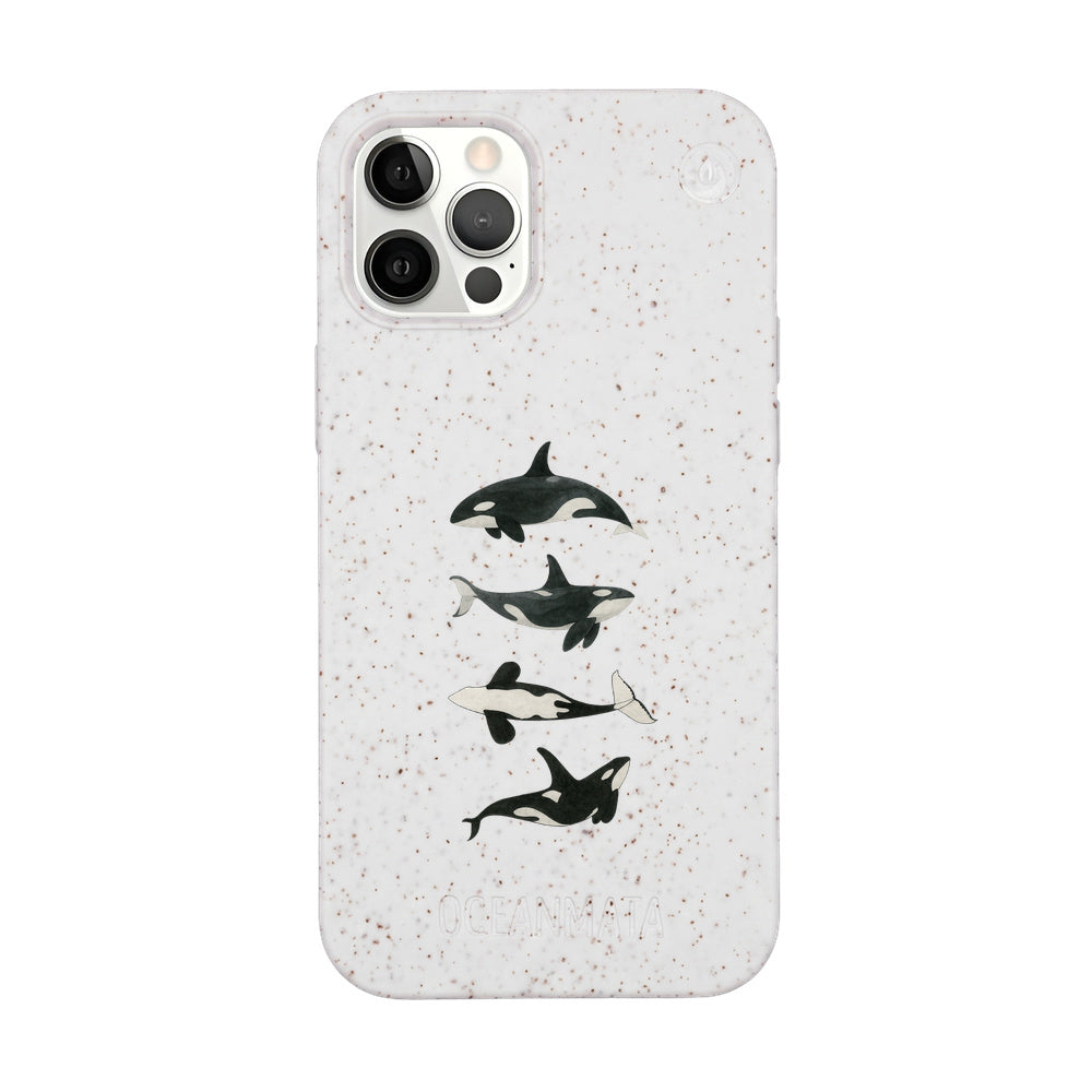 iPhone 12 Pro / iPhone 12 Case - Orca White - "OrcaFamily" - sustainable