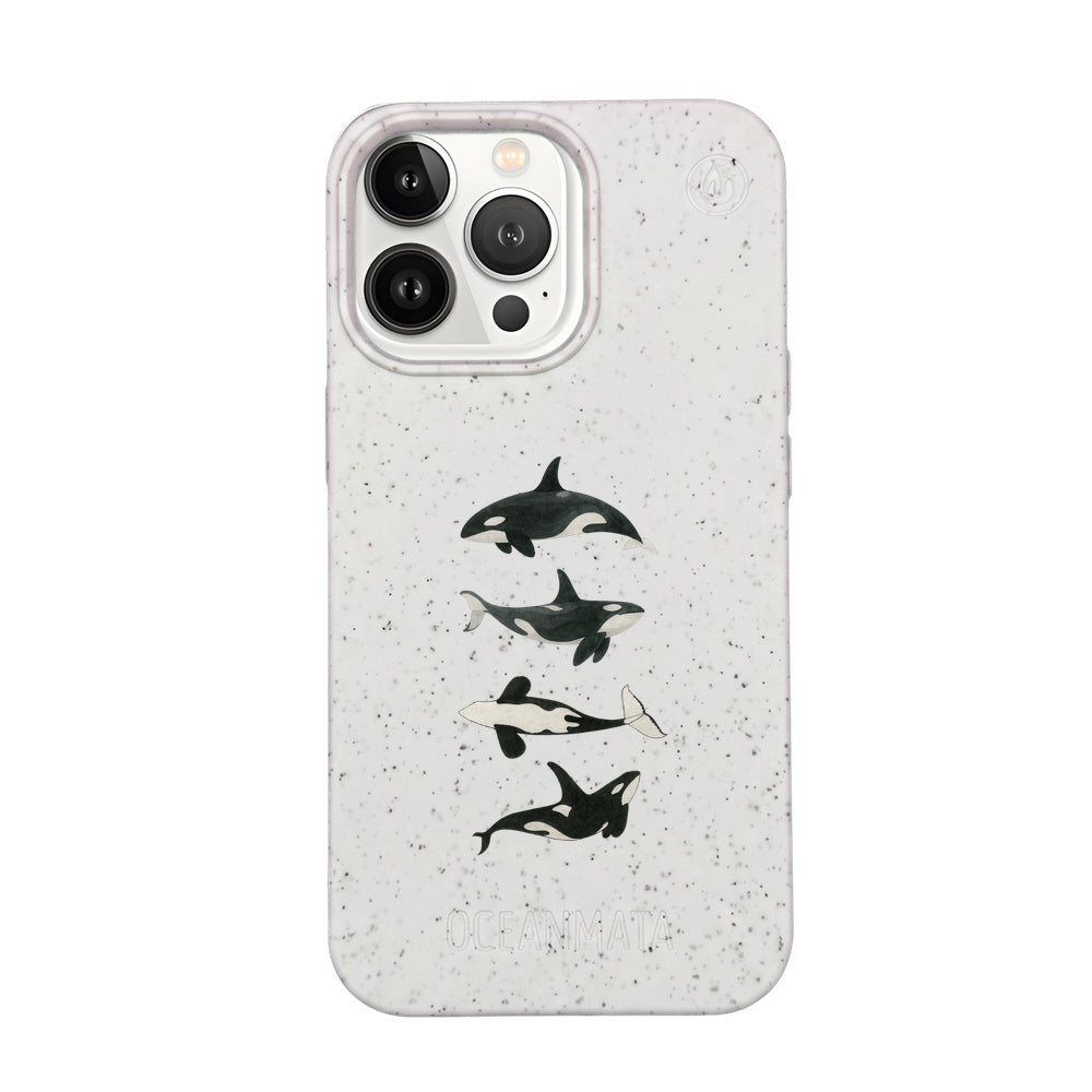 iPhone 13 Pro Max Case - Orca White - "OrcaFamily" - Sustainable