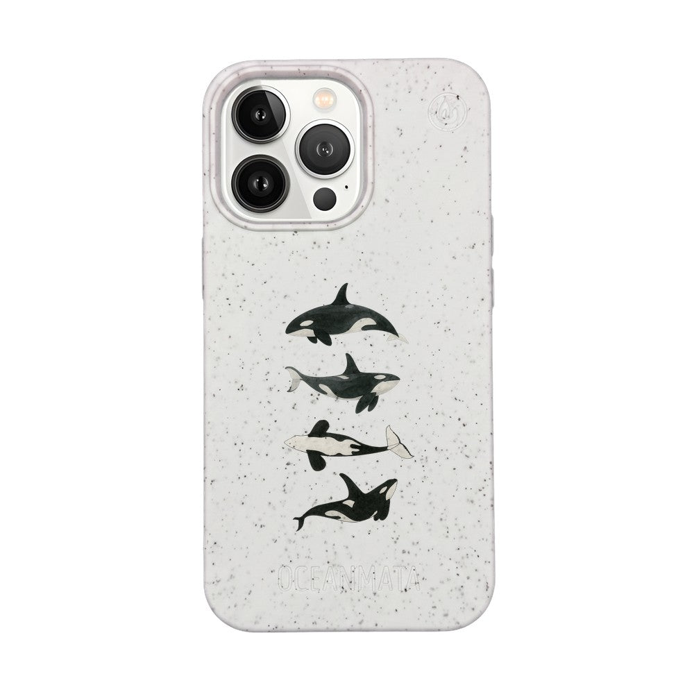 iPhone 13 Pro Max Case - Orca White - "OrcaFamily" - Sustainable