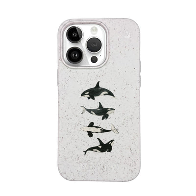 iPhone 14 Pro Case - Orca White - "OrcaFamily" - sustainable