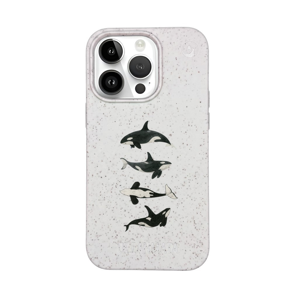 iPhone 14 Pro Case - Orca White - "OrcaFamily" - sustainable