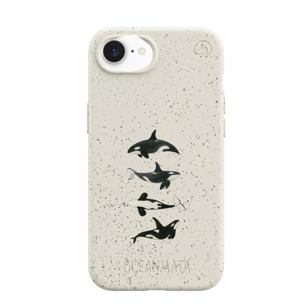 iPhone 16e/17e Case - Orca White - "OrcaFamily" - Sustainable