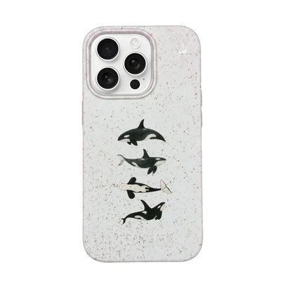 iPhone 16 Pro Case - Orca White - "OrcaFamily" - Sustainable