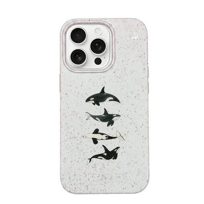 iPhone 16 Pro Max Case - Orca White - "OrcaFamily" - sustainable