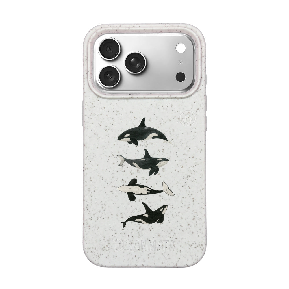 iPhone 17 Pro Case - Orca White - "OrcaFamily" - sustainable