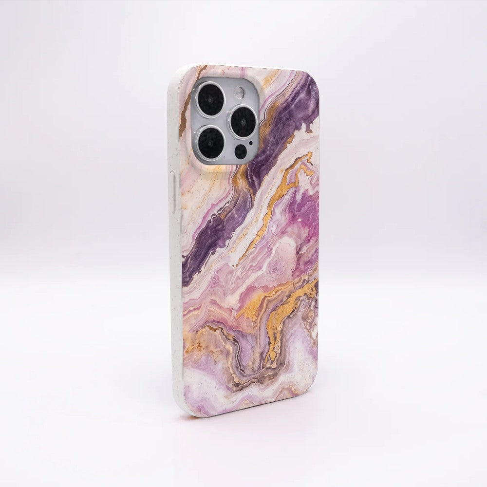 Biologisch abbaubare Handyhülle iPhone 11 pro Pinkmarble — kompostierbar — Rückseite