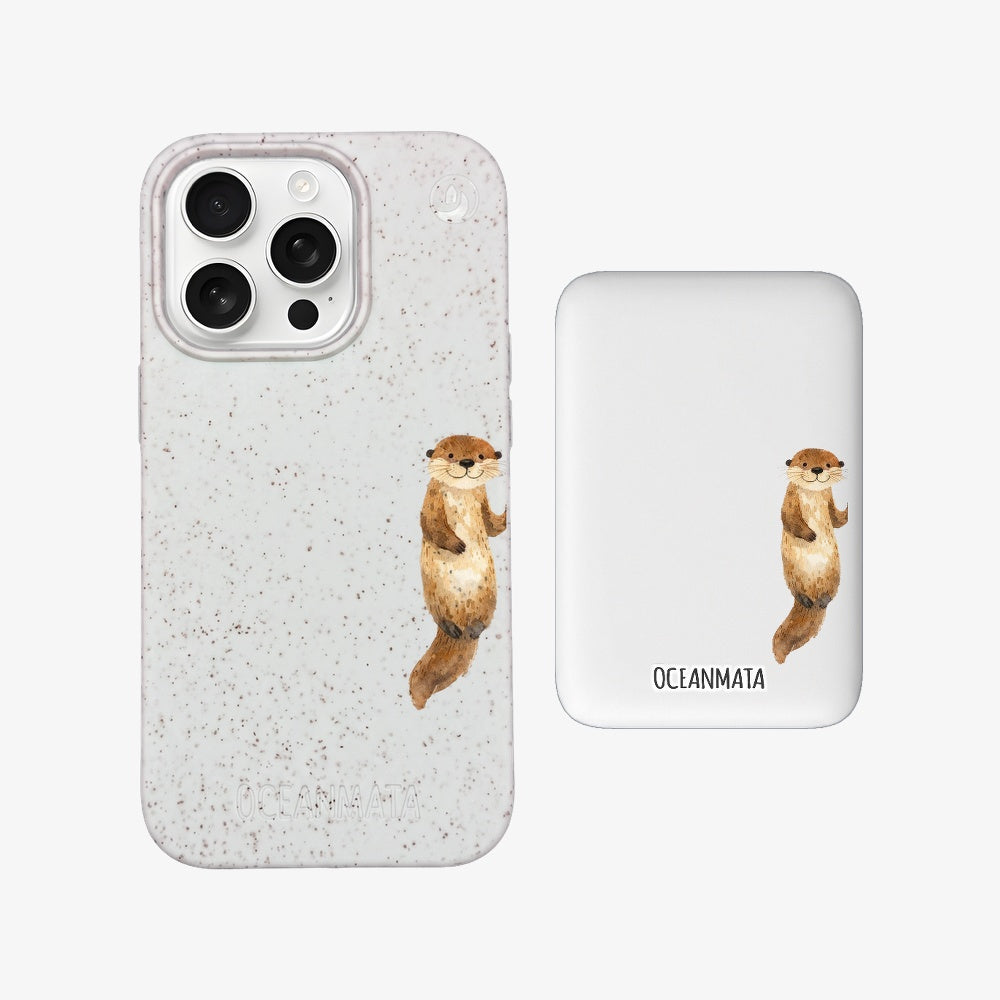 MagSafe Power Bank - "otterlove_left" - sustainable