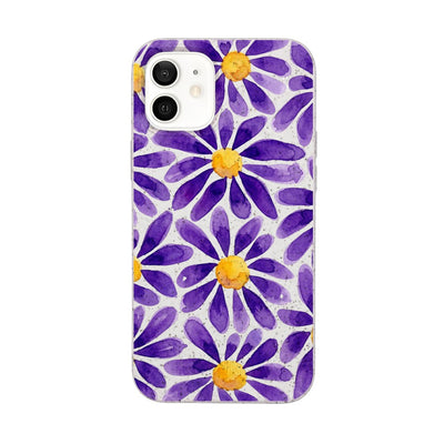 iPhone 12 mini Hülle - Blumen lila - "purplebloom" - nachhaltig
