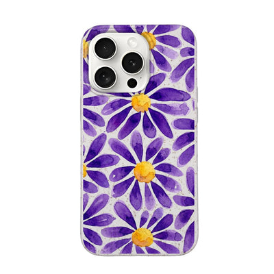 iPhone 15 pro max Hülle - Blumen lila - "purplebloom" - nachhaltig
