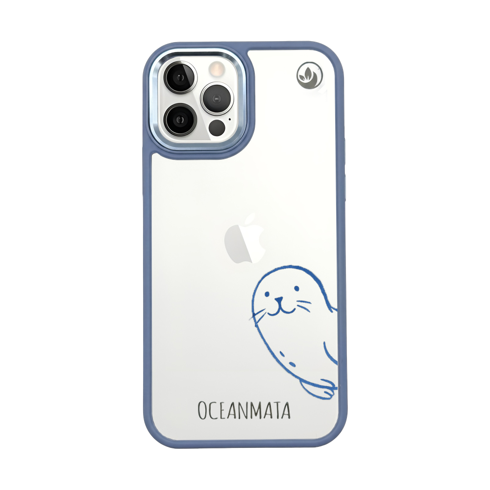iPhone 12 pro / iPhone 12 case - seal blue - "Robby" - sustainable