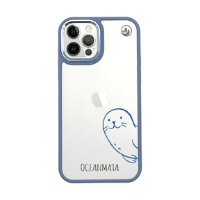 iPhone 12 pro / iPhone 12 case - seal blue - "Robby" - sustainable