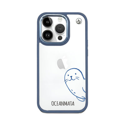 iPhone 14 pro case - seal blue - "Robby" - sustainable