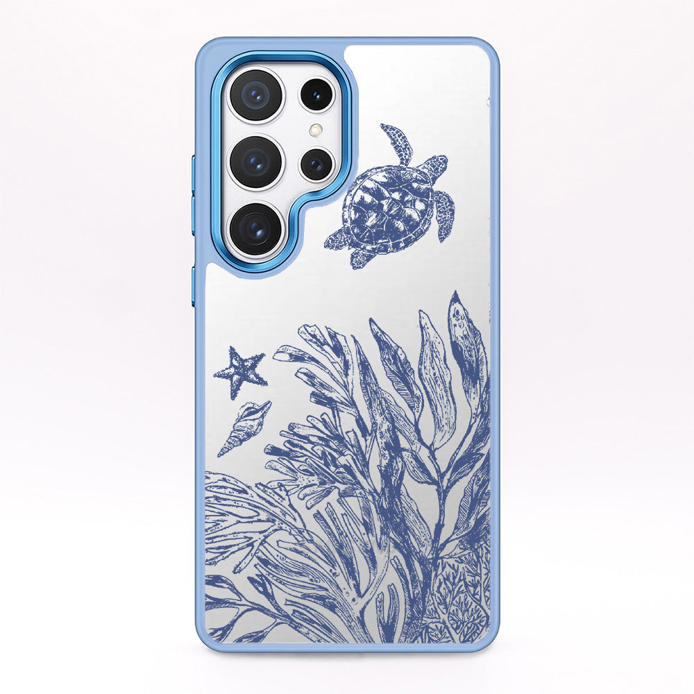 Samsung S25 Case - Turtles Blue - "Silent Wave" - ​​Sustainable