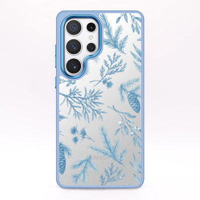 Samsung S25 Ultra Case - Winter Forest blue - "BluePine" - sustainable