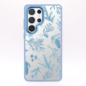 Samsung S25 Ultra Hülle - Winterwald blau - "BluePine" - nachhaltig