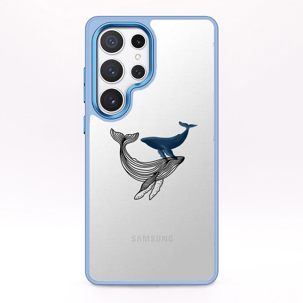 Samsung S25 Case - Whale Blue - "BlueWhale" - sustainable