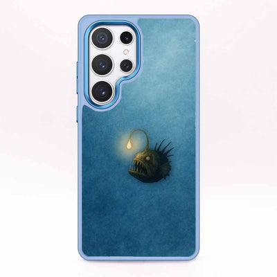 Samsung S25 Case - Anglerfish blue - "Sour" - sustainable