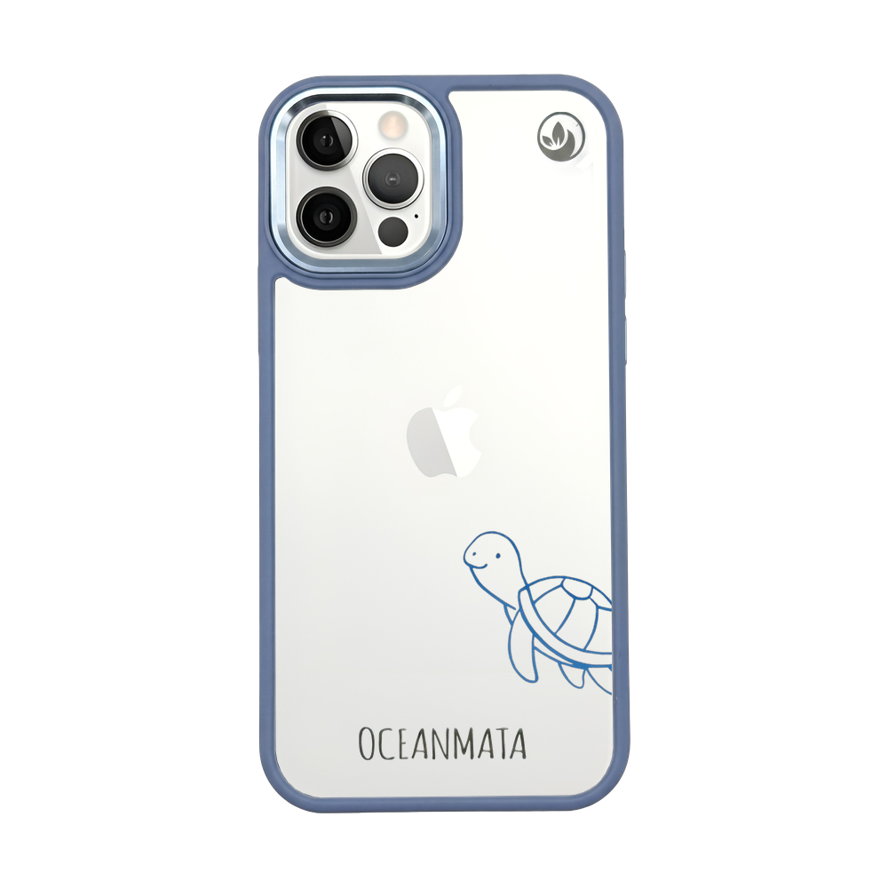 iPhone 12 pro / iPhone 12 case - turtle blue - "Schildi" - sustainable