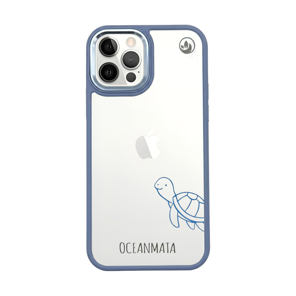 iPhone 12 pro / iPhone 12 case - turtle blue - "Schildi" - sustainable