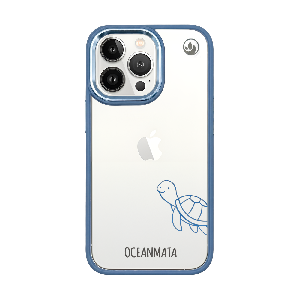 iPhone 13 pro case - turtle blue - "Schildi" - sustainable