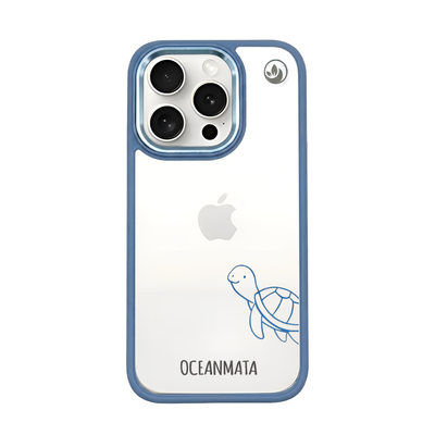 iPhone 15 pro case - turtle blue - "Schildi" - sustainable